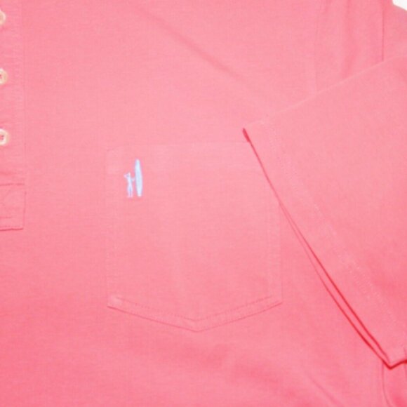 Excellent Johnnie-O Hangin Out West Coast Prep Cotton Polo, XL, Salmon Pink - Picture 3 of 7